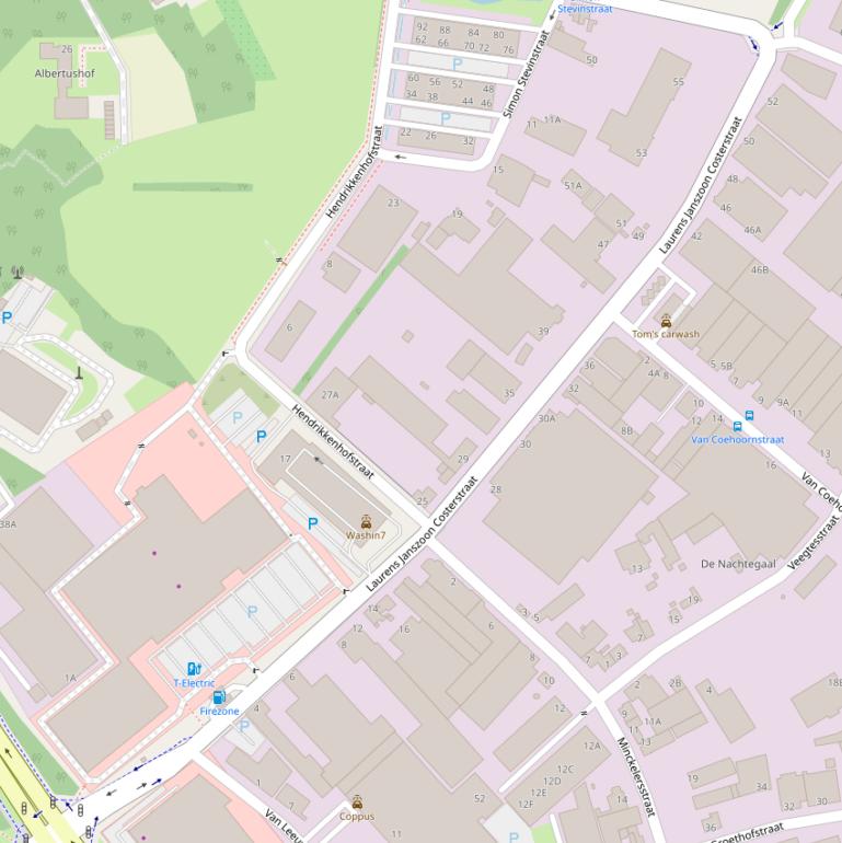 Kaart van de Laurens Janszoon Costerstraat.