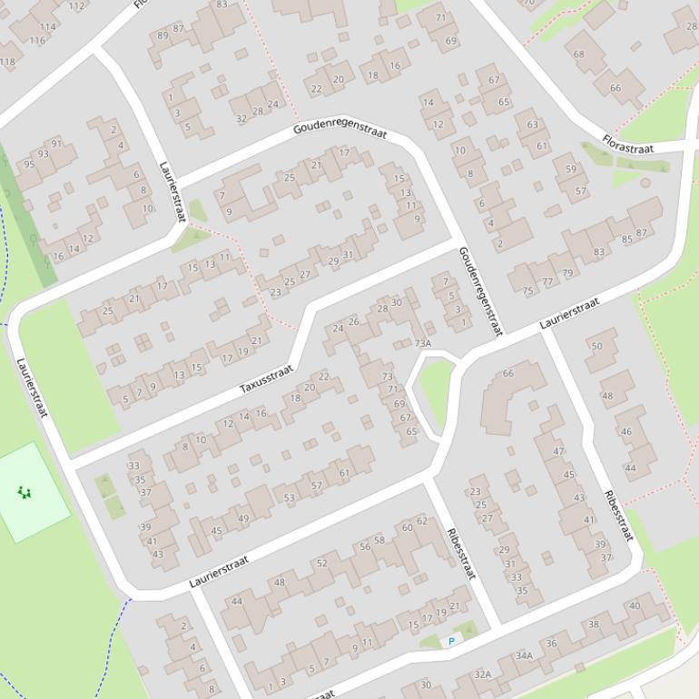 Kaart van de Laurierstraat.