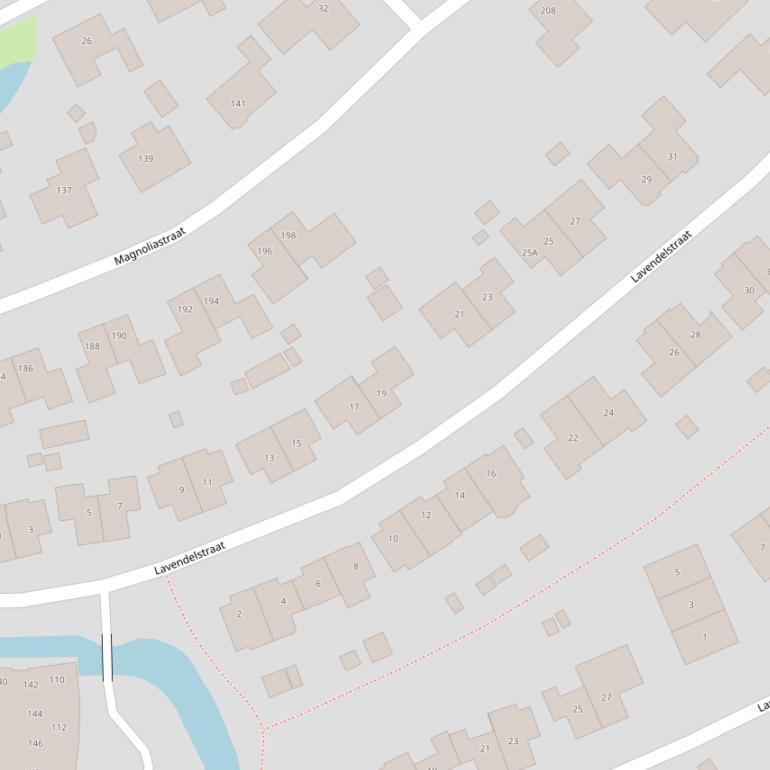 Kaart van de Lavendelstraat.