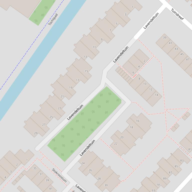 Kaart van  Lavendeltuin.