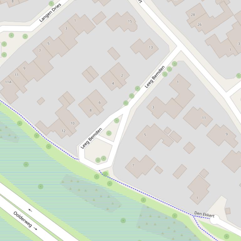 Kaart van  Leeg Bemden.