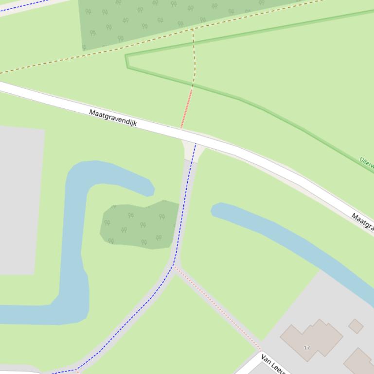 Kaart van het Leeghwaterpad.