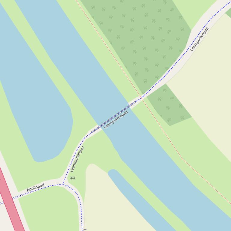 Kaart van de Leemputtenbrug.
