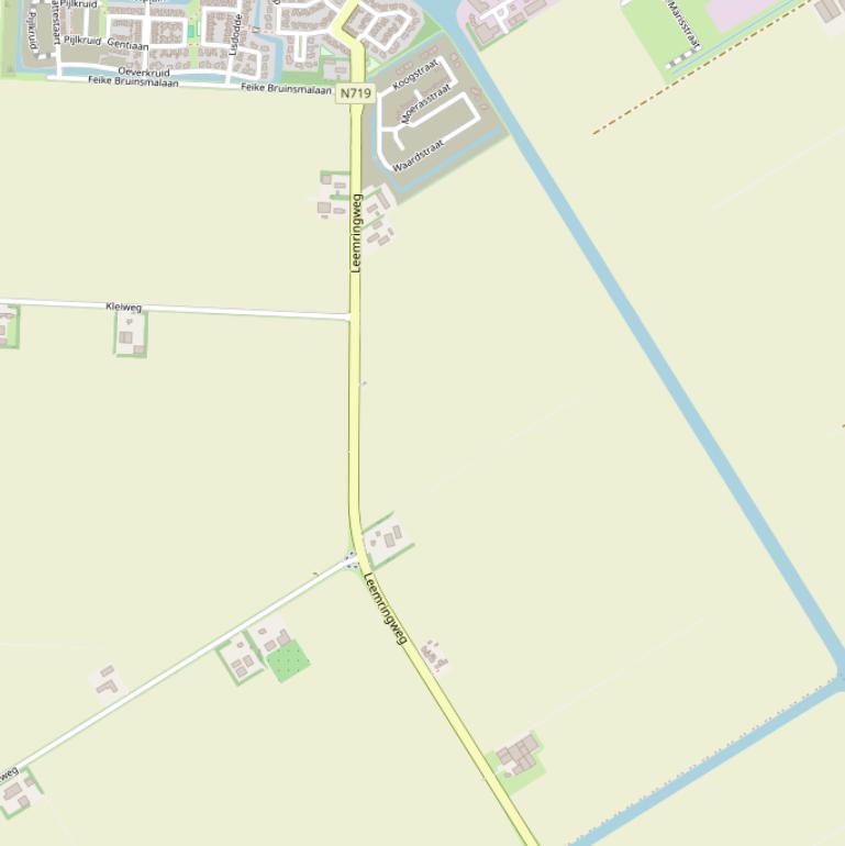 Kaart van de Leemringweg.