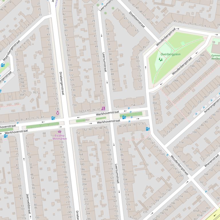 Kaart van de Leersumstraat.