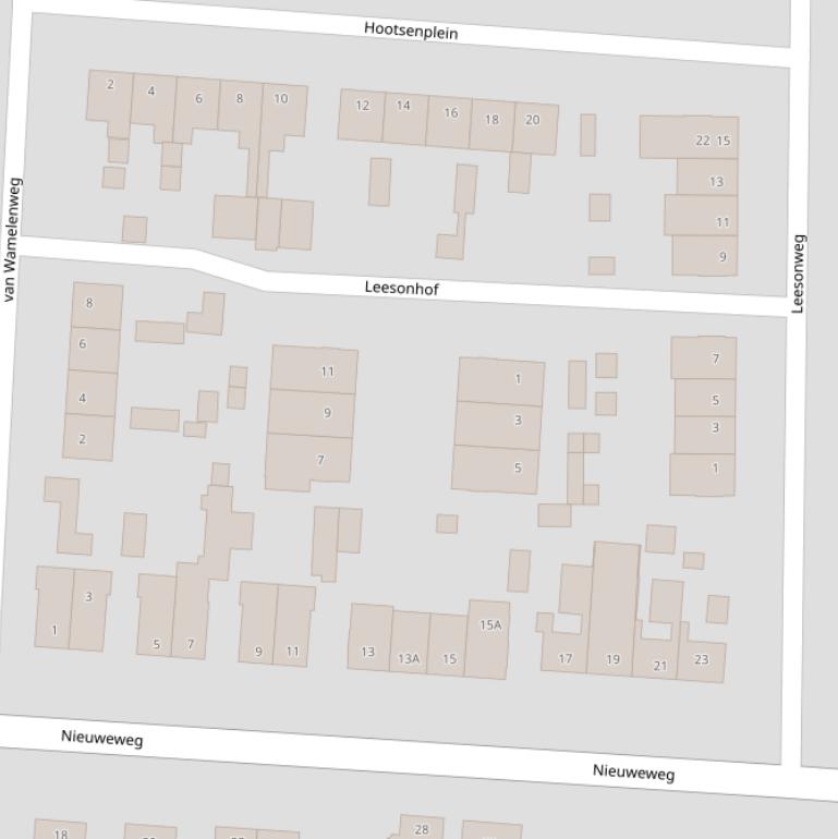 Kaart van de Leesonhof.