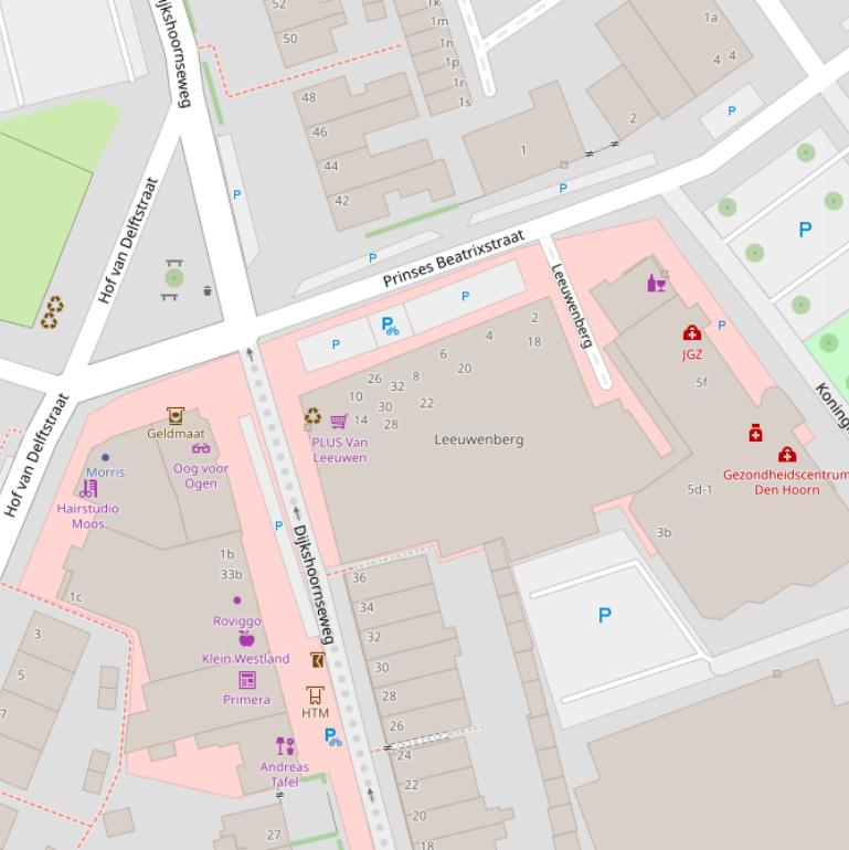 Kaart van  Leeuwenberg.