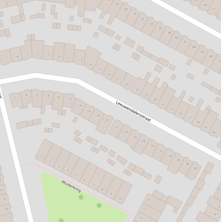 Kaart van de Leeuwendalersstraat.