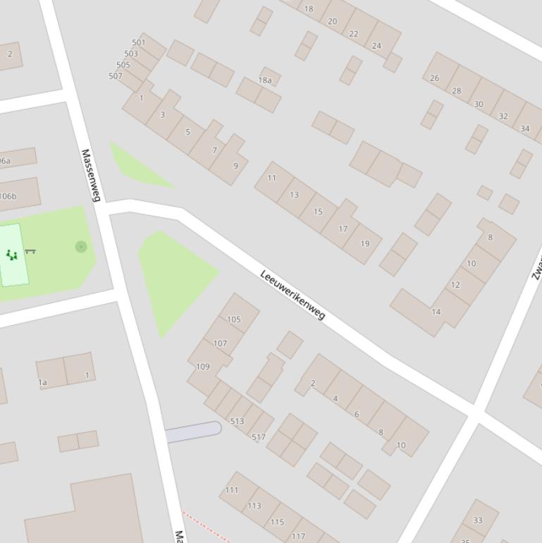 Kaart van de Leeuwerikenweg.