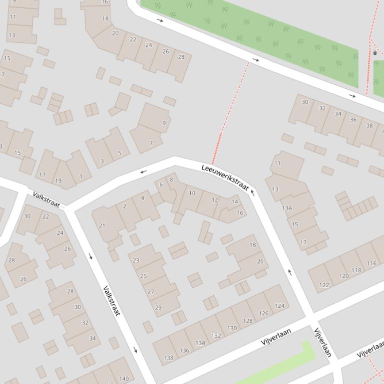 Kaart van de Leeuwerikstraat.