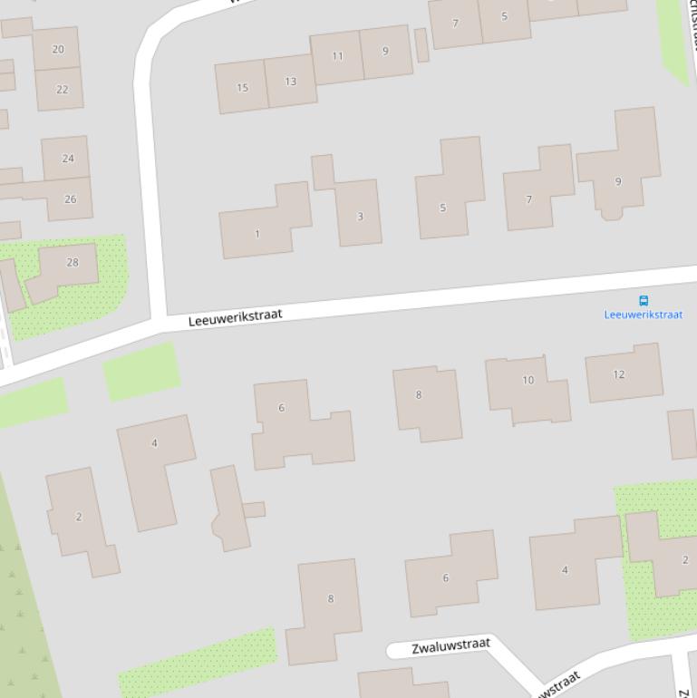 Kaart van de Leeuwerikstraat.