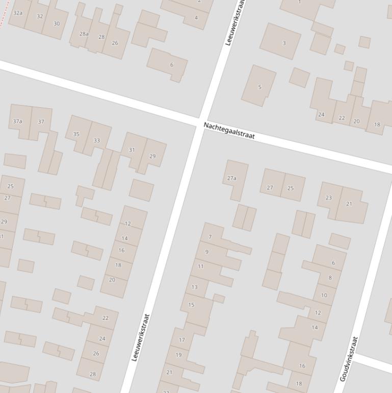 Kaart van de Leeuwerikstraat.