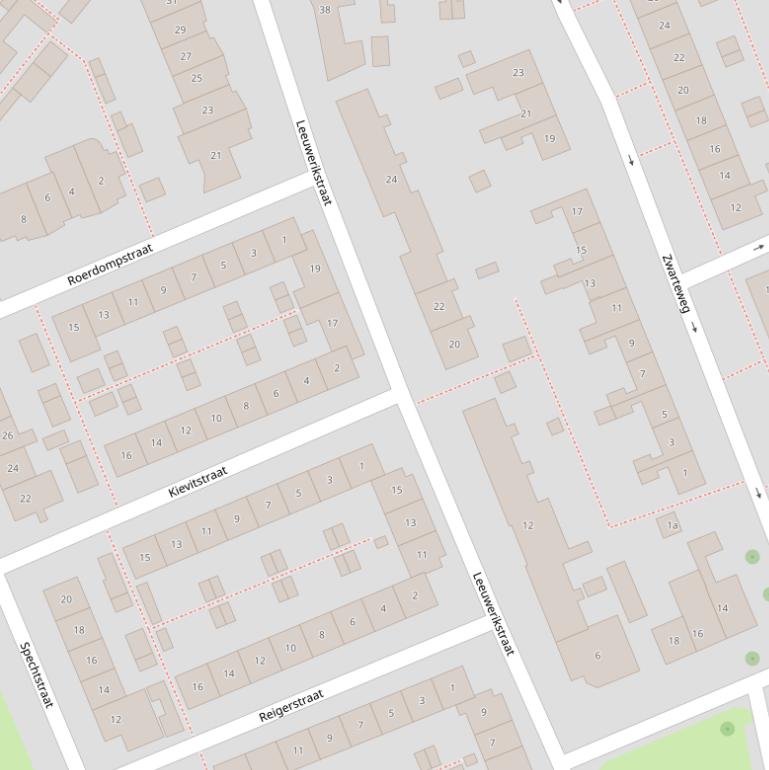 Kaart van de Leeuwerikstraat.