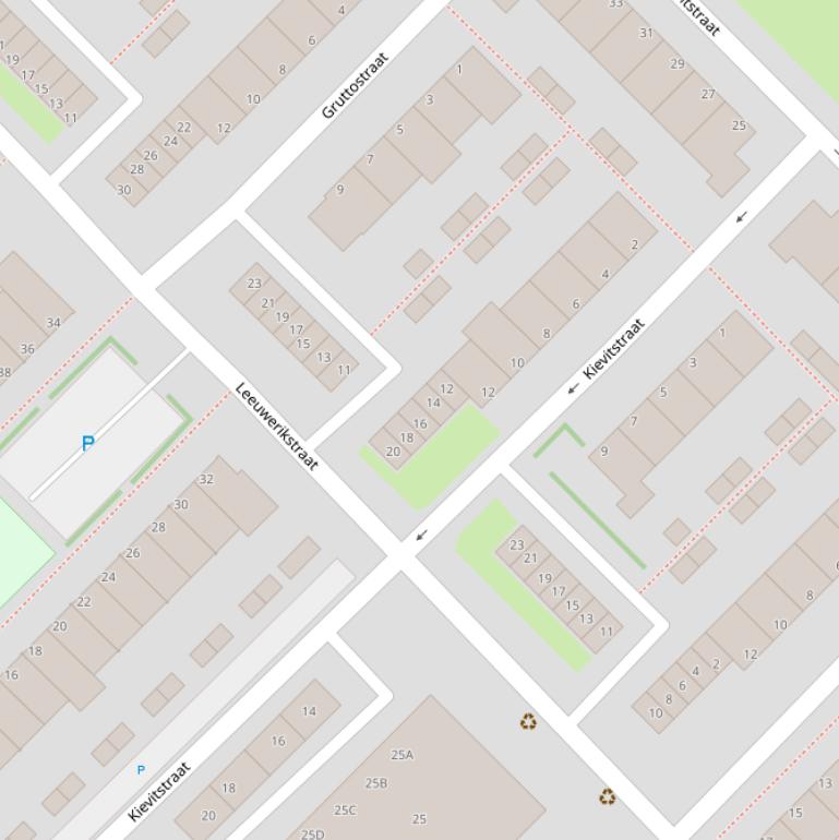 Kaart van de Leeuwerikstraat.