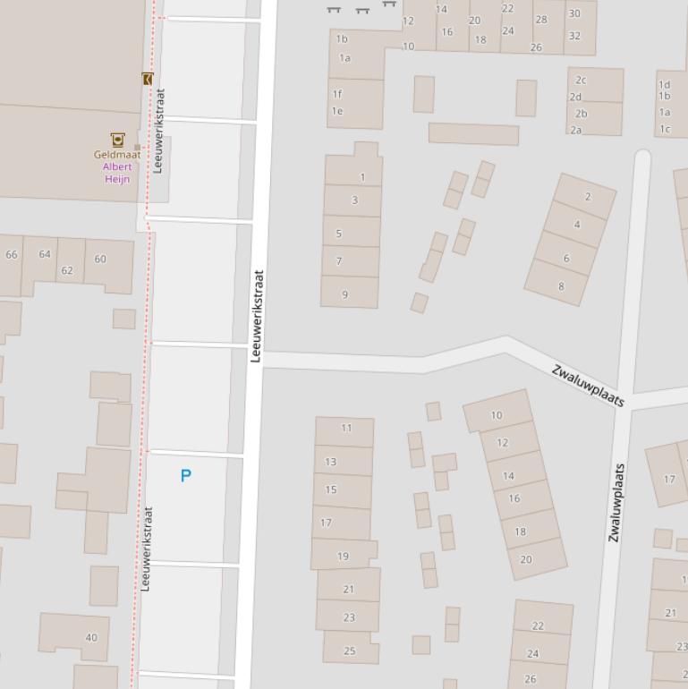 Kaart van de Leeuwerikstraat.