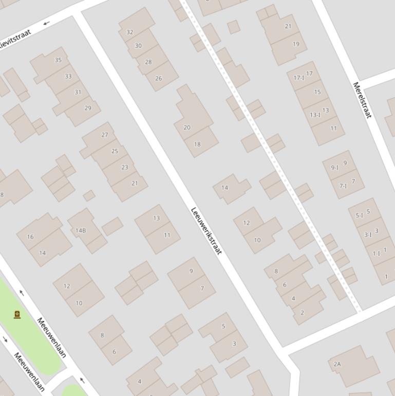 Kaart van de Leeuwerikstraat.