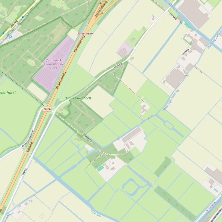 Kaart van de Leeweg.