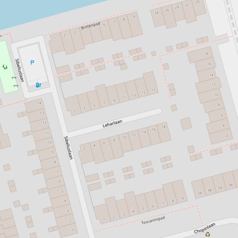 Kaart van de Leharlaan.