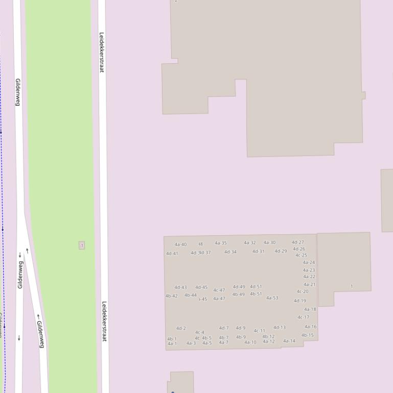 Kaart van de Leidekkerstraat.