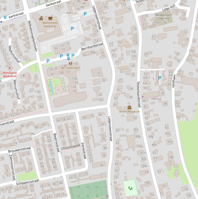 Kaart van de Leijensteinstraat.