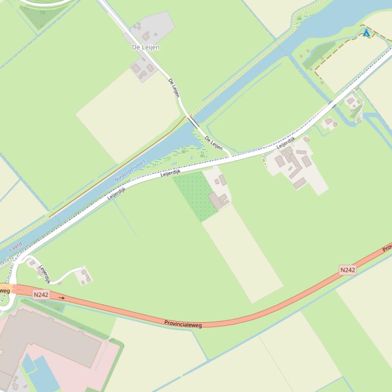 Kaart van de Leijerdijk.