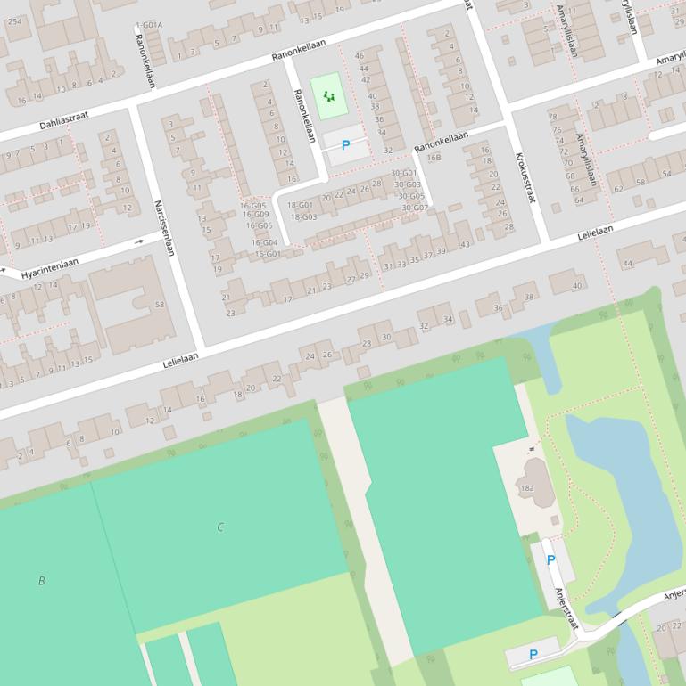 Kaart van de Lelielaan.