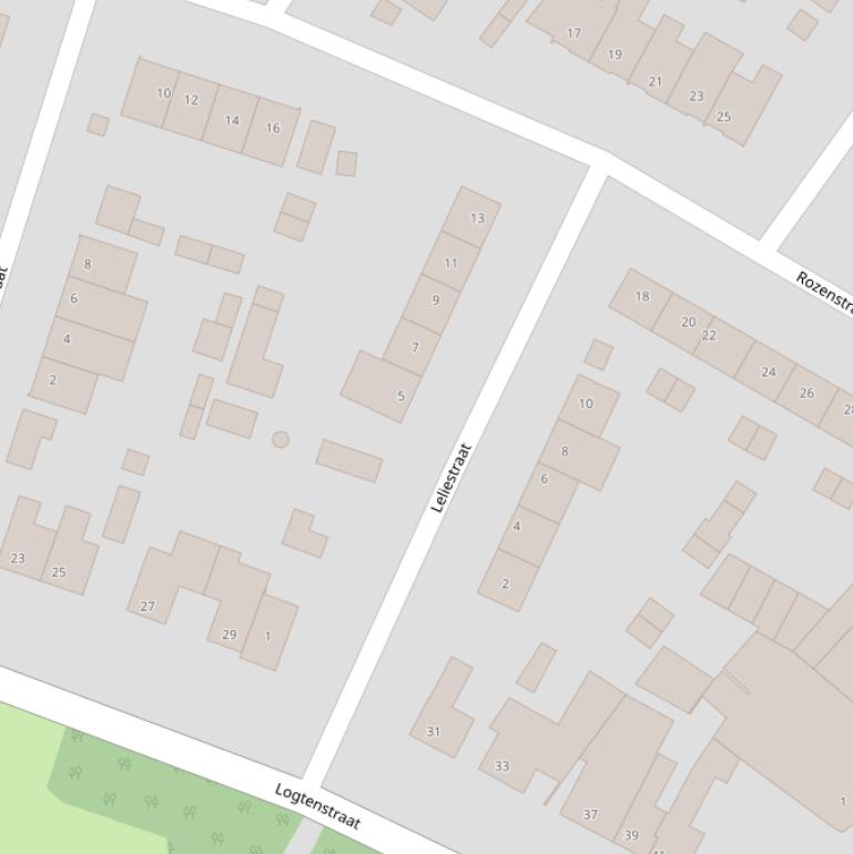 Kaart van de Leliestraat.