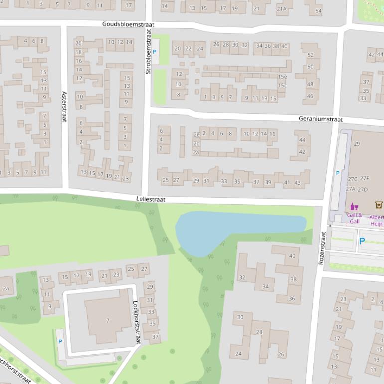 Kaart van de Leliestraat.