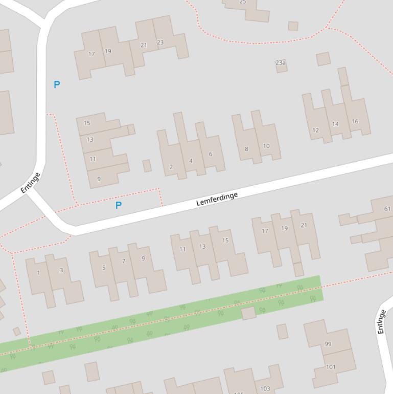 Kaart van  Lemferdinge.