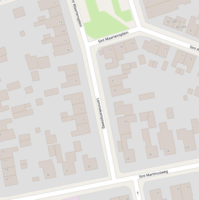 Kaart van de Lemmekampsweg.