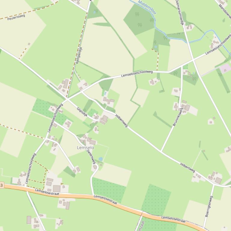 Kaart van de Lemseloseschoolweg.