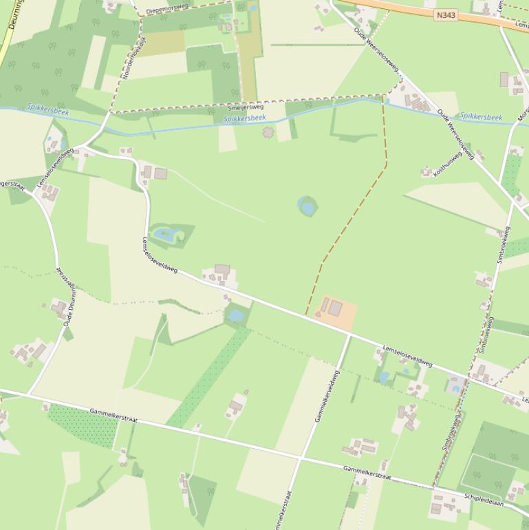 Kaart van de Lemseloseveldweg.