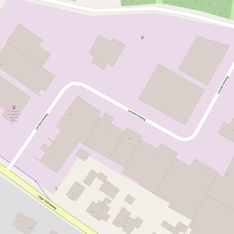 Kaart van de Lenderinkweg.