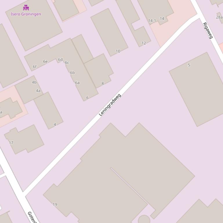 Kaart van de Leningradweg.