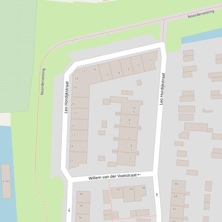 Kaart van de Leo Hordijkstraat.