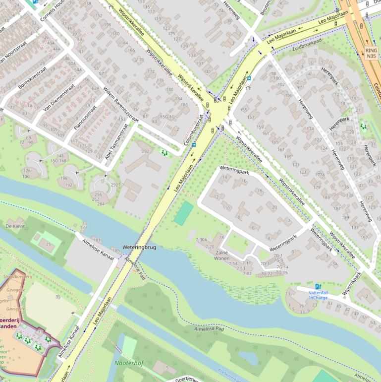 Kaart van de Leo Majorlaan.