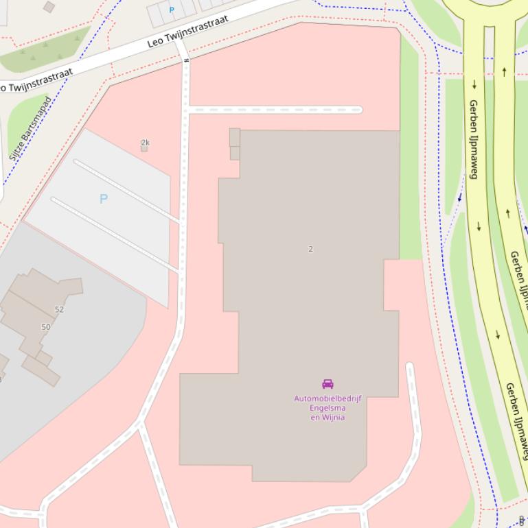 Kaart van de Leo Twijnstrastraat.