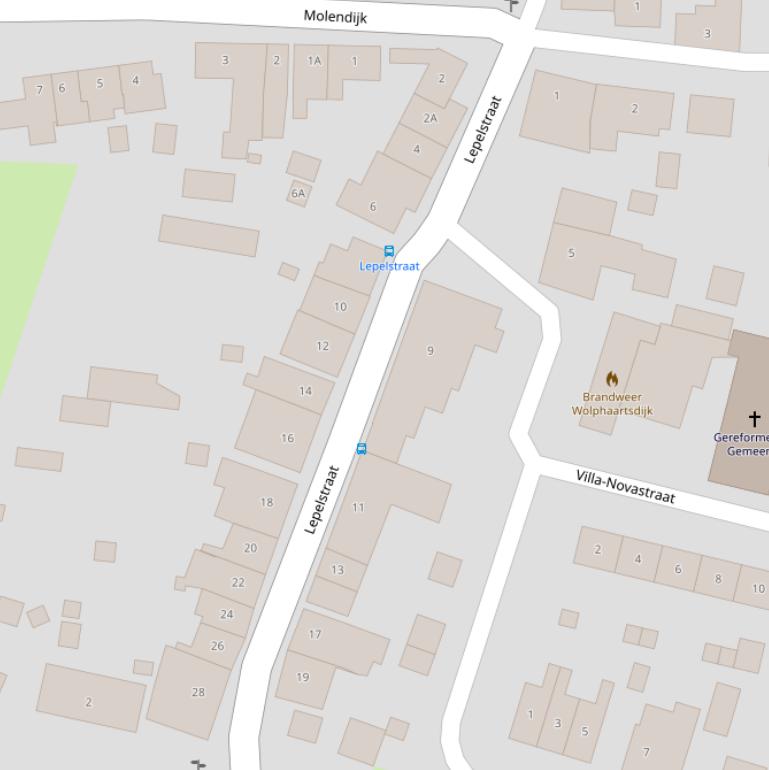 Kaart van de Lepelstraat.