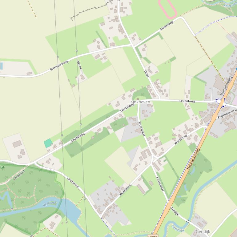 Kaart van de Leudalweg.