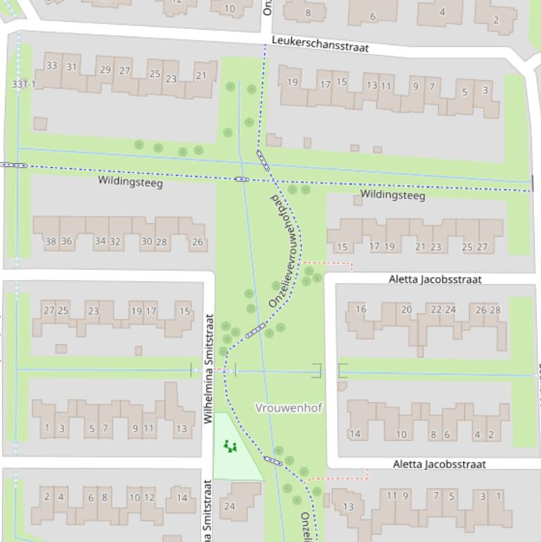 Kaart van  Leukerschans.