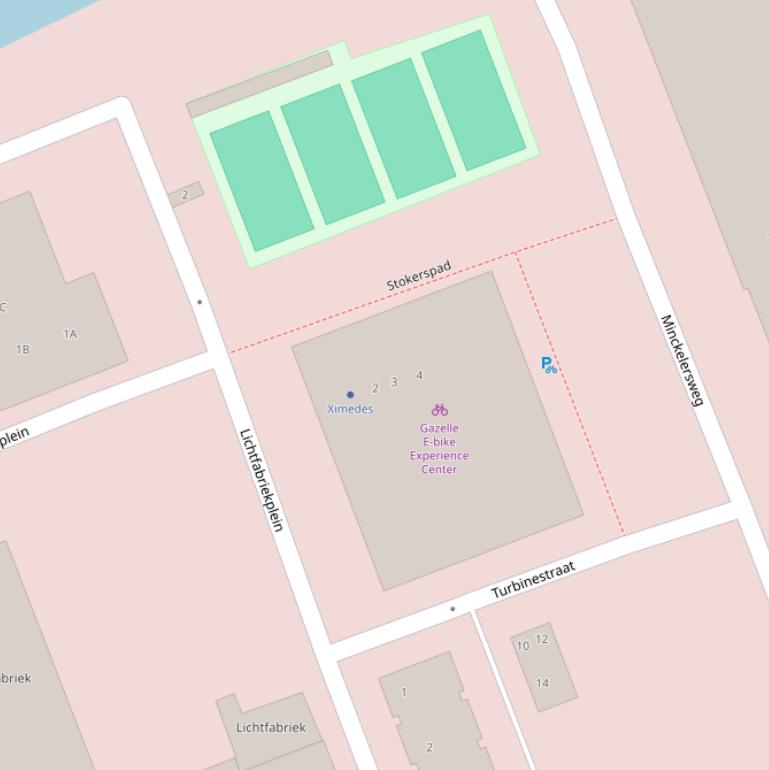 Kaart van het Lichtfabriekplein.