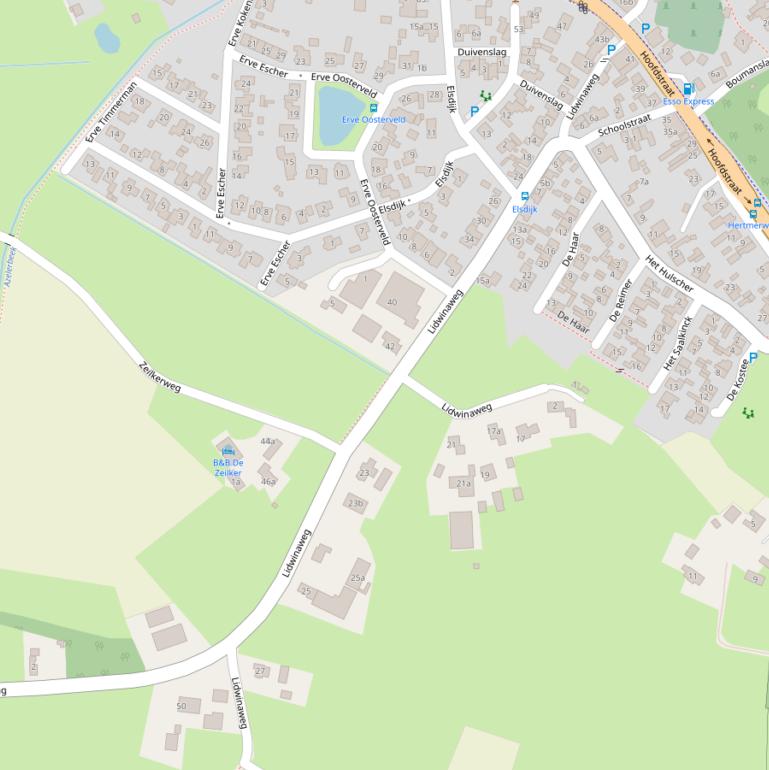 Kaart van de Lidwinaweg.