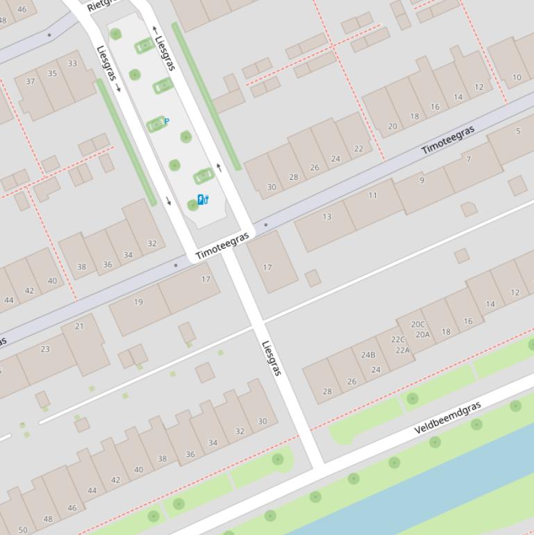 Kaart van  Liesgras.