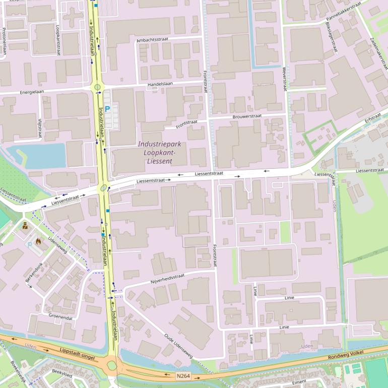Kaart van de Liessentstraat.
