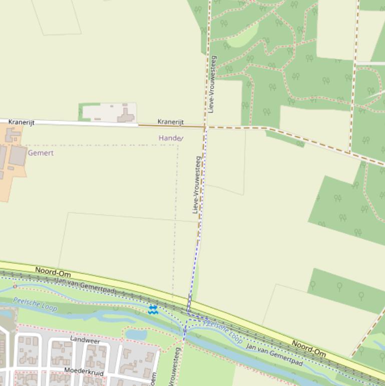 Kaart van de Lieve-Vrouwesteeg.