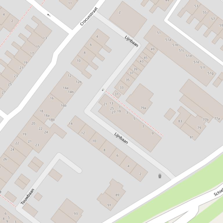 Kaart van  Lijnbaan.
