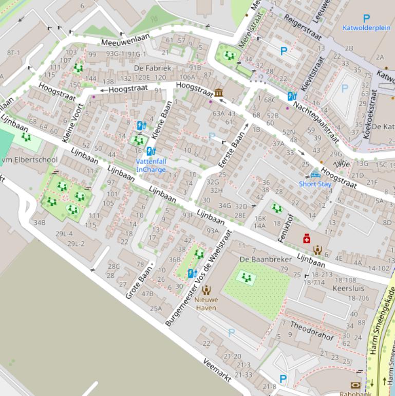 Kaart van  Lijnbaan.