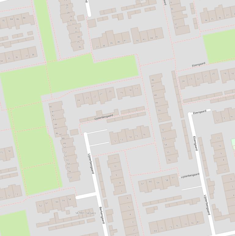 Kaart van  Lijsterbesgaard.