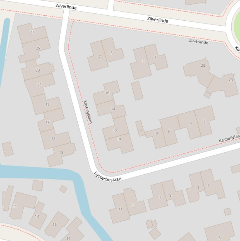 Kaart van de Lijsterbeslaan.