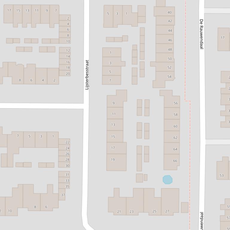 Kaart van de Lijsterbesstraat.